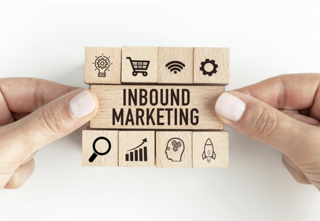 Wooden Blocks surrounding the words Inbound Marketing